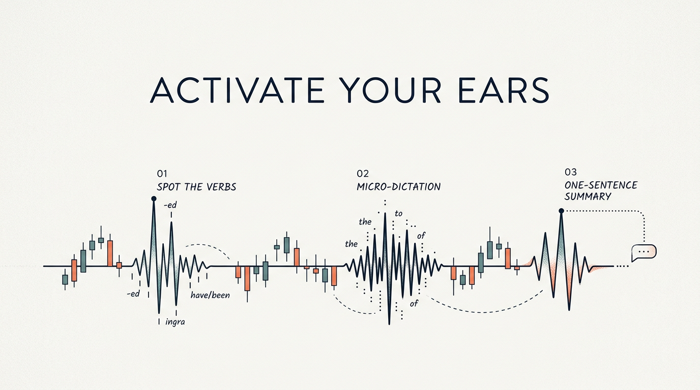 ⚡ How to Train Your Active Ears — picture for “Active listening vs passive listening for English learners”