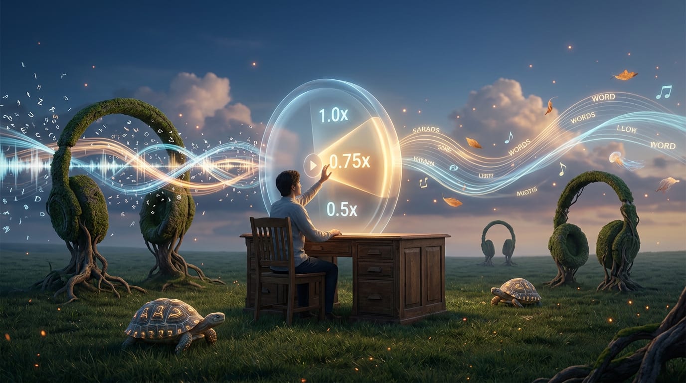🐢 Mastering your listening environment — picture for “How to use YouTube playback speed to improve listening comprehension”